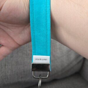 Crafty & Posh Turquoise Handmade Key Wristlet